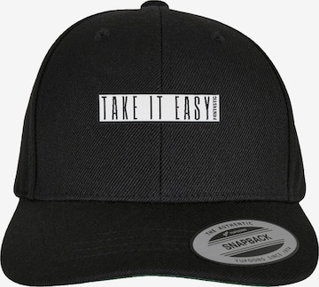 Casquette 'Take It Easy' F4NT4STIC en noir : devant