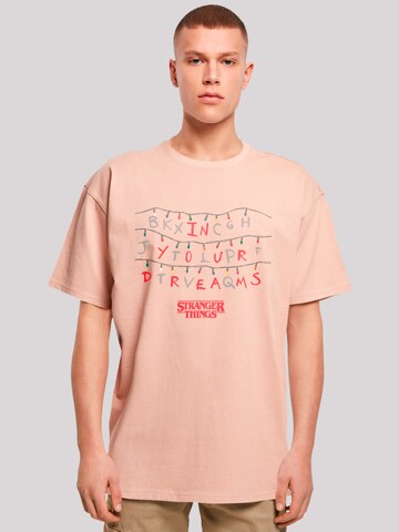 F4NT4STIC Shirt 'Stranger Things In Your Dreams Netflix TV Series' in Beige: voorkant
