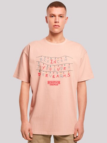 F4NT4STIC Shirt 'Stranger Things In Your Dreams Netflix TV Series' in Beige: front