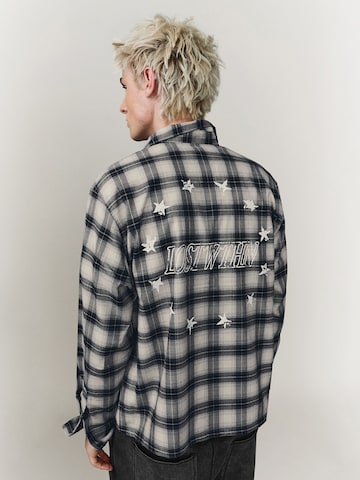 Bershka Regular fit Srajca | siva barva