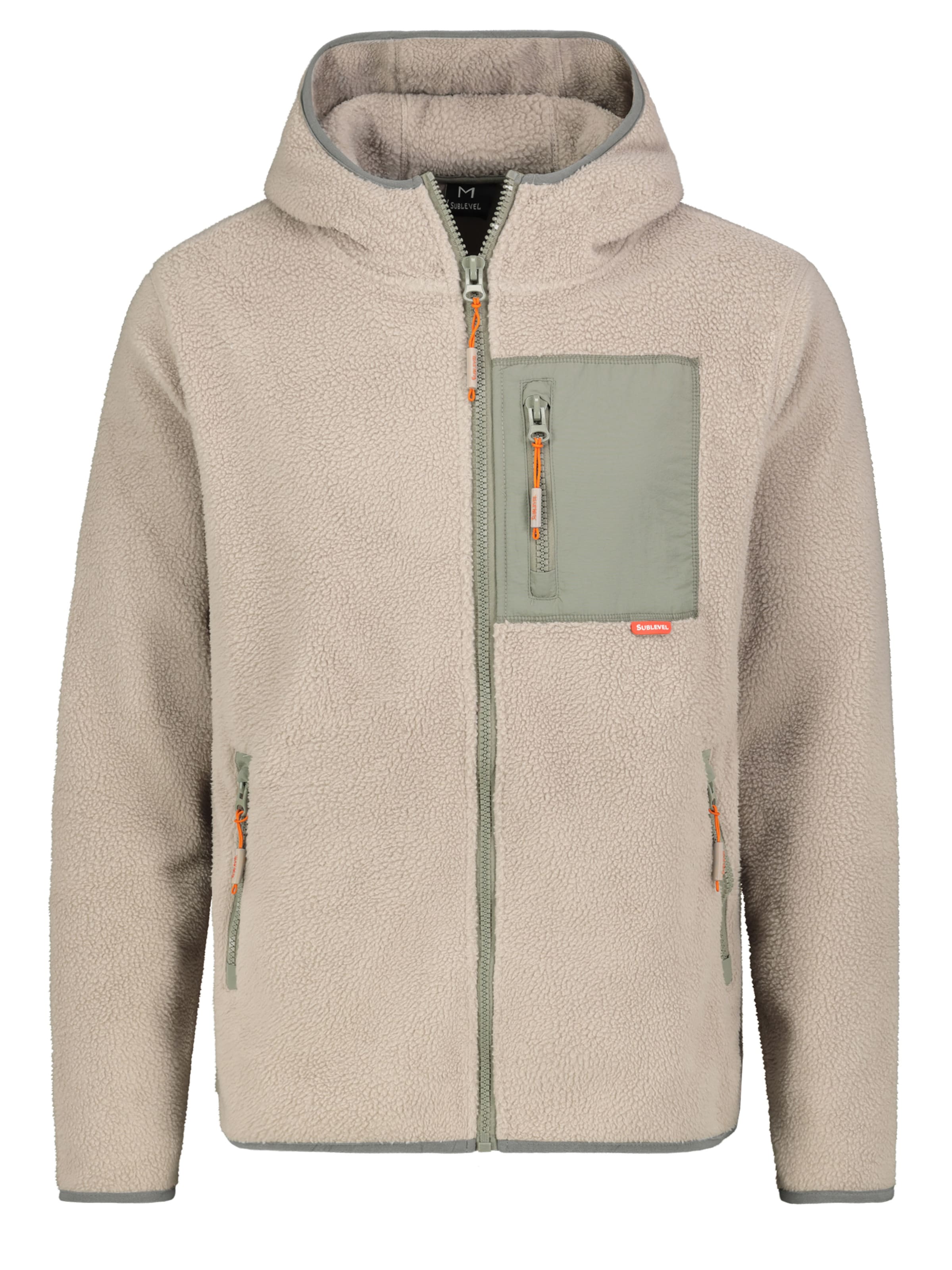 Sublevel Fleecejacke in Beige: Vorderseite