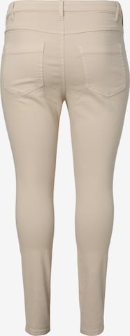 Zizzi Slimfit Jeans 'Amy' i beige