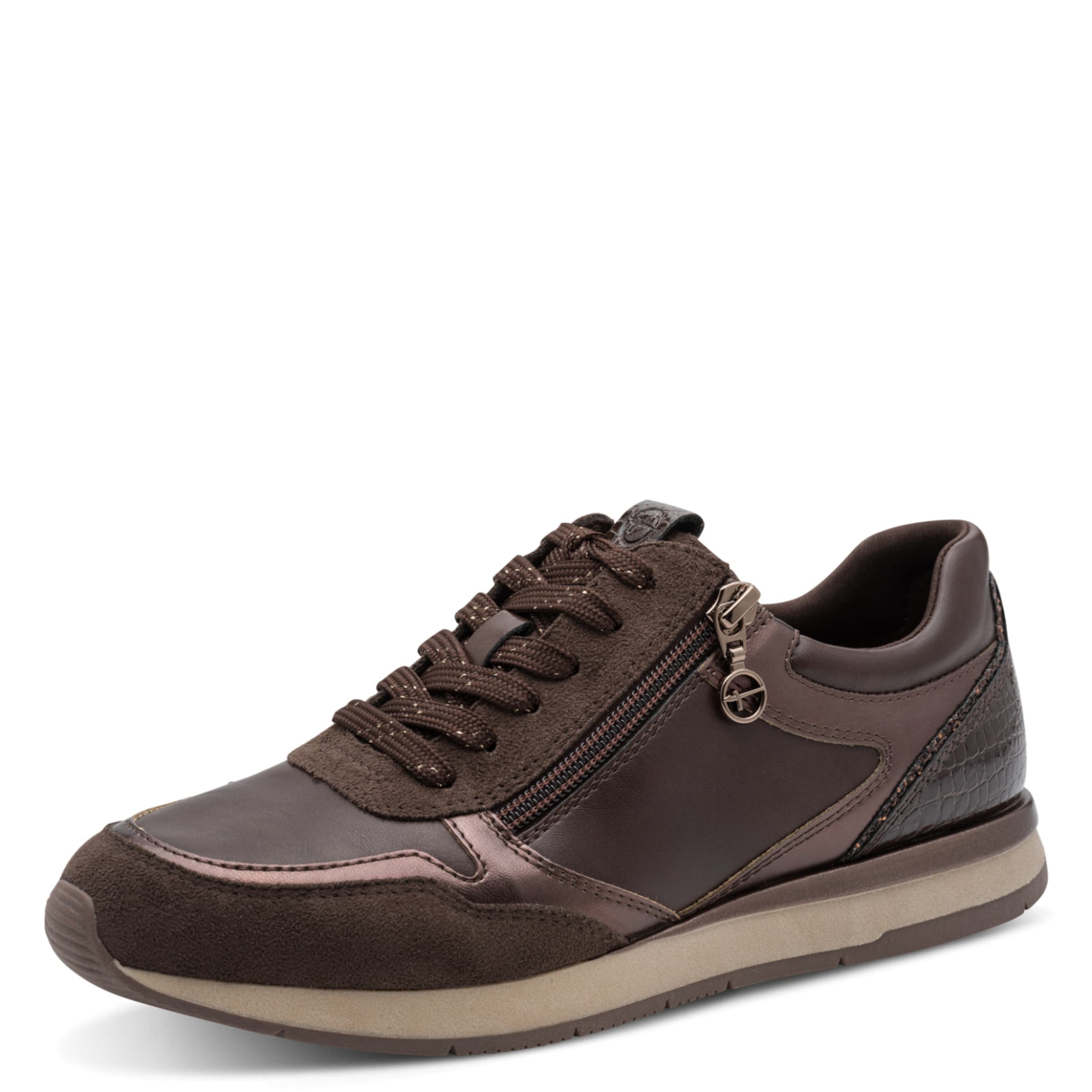 Tamaris Platform trainers in Brown: front