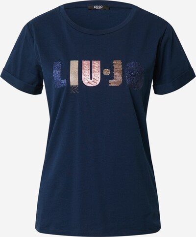 LIU JO JEANS T-shirt en bleu / bleu marine / or rose, Vue avec produit