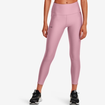 UNDER ARMOUR Skinny Workout Pants in Pink: front