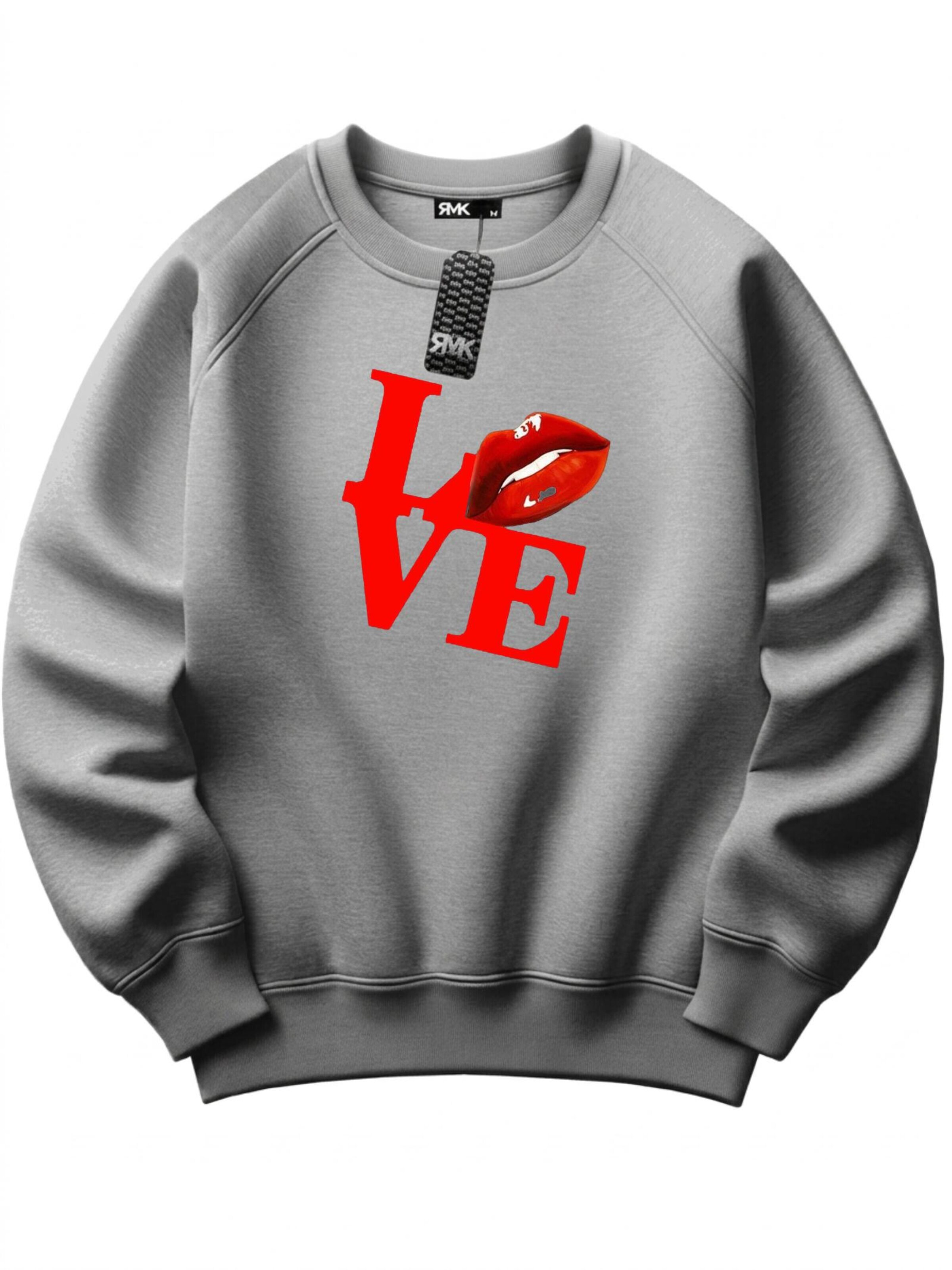 RMK Sweatshirt 'Love'‌‌‌‌‌‌‌‌‌‌ in Grau: Vorderseite