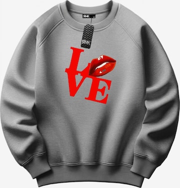 RMK Sweatshirt 'Love' in Grau: Vorderseite