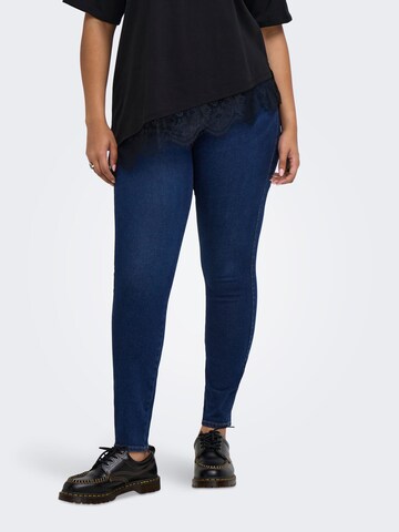 ONLY Carmakoma Skinny Jeans 'CARSnow' in Blauw: voorkant