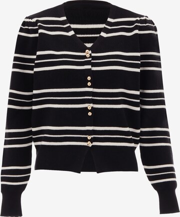 NAEMI Knit Cardigan in Black: front