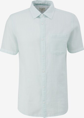 QS Button Up Shirt in Blue: front