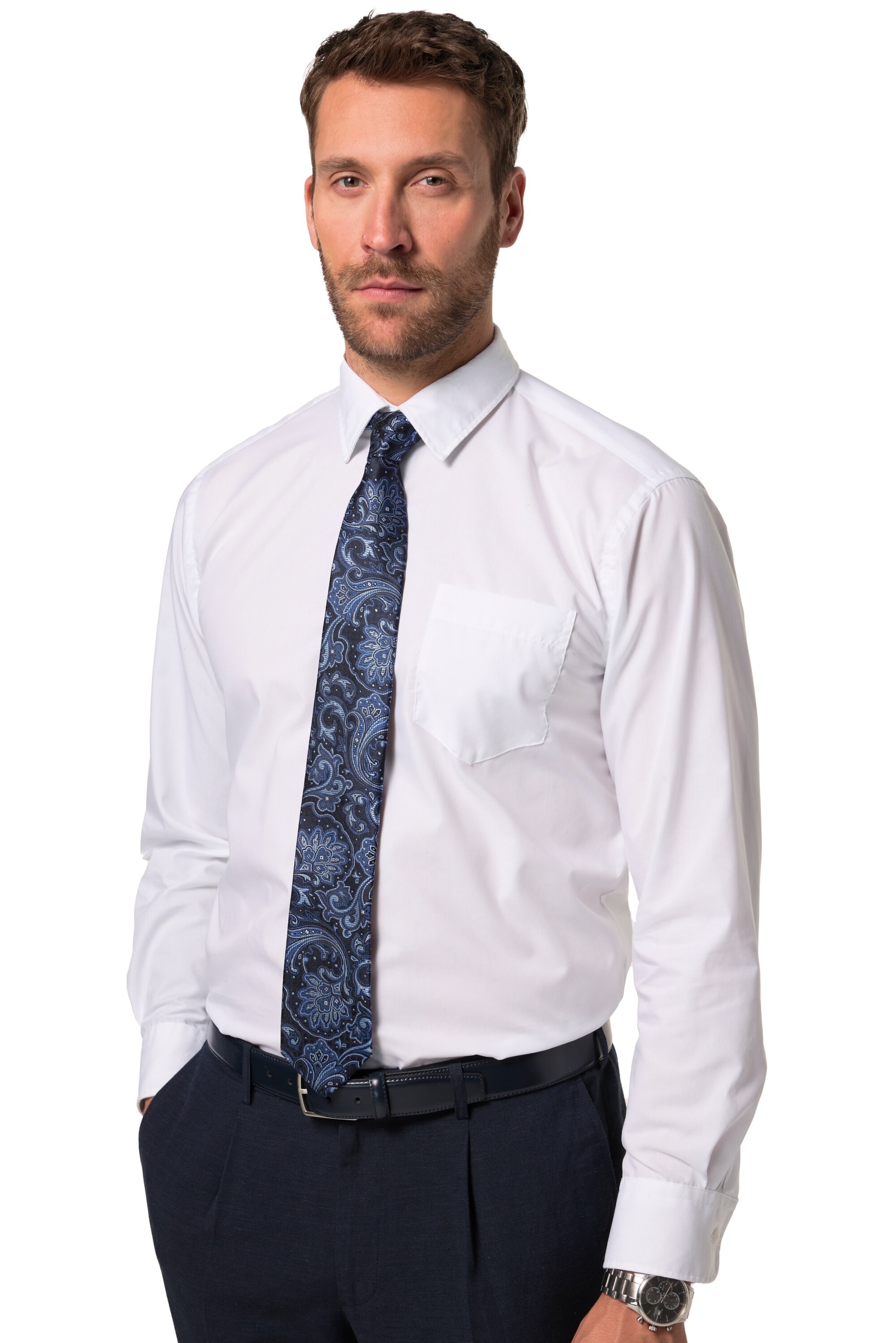 JP1880 Krawatte in Blau: Vorderseite