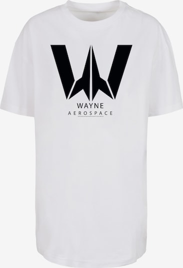 F4NT4STIC T-Shirt 'DC Comics Justice League Movie Wayne Aerospace' in schwarz / weiß, Produktansicht