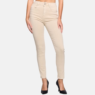 Elara Jeans in Beige: voorkant
