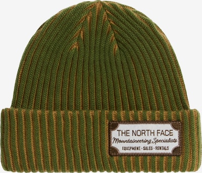 55-60 dydžio Megzta kepurė iš THE NORTH FACE, spalva – tamsiai ruda / rusvai žalia / alyvuogių spalva / balta, Prekių apžvalga