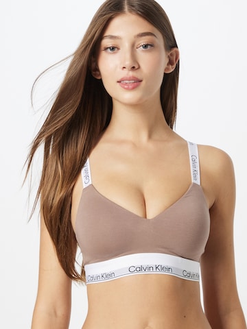 Calvin Klein Underwear Бюстие Сутиен в бежово: отпред