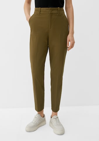 Coupe slim Pantalon chino s.Oliver en vert : devant