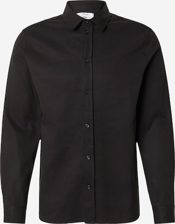 Chemise 'Essential' DAN FOX APPAREL en noir : devant