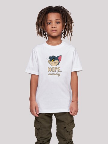 T-Shirt 'Tom And Jerry Nope Not Today' F4NT4STIC en blanc : devant