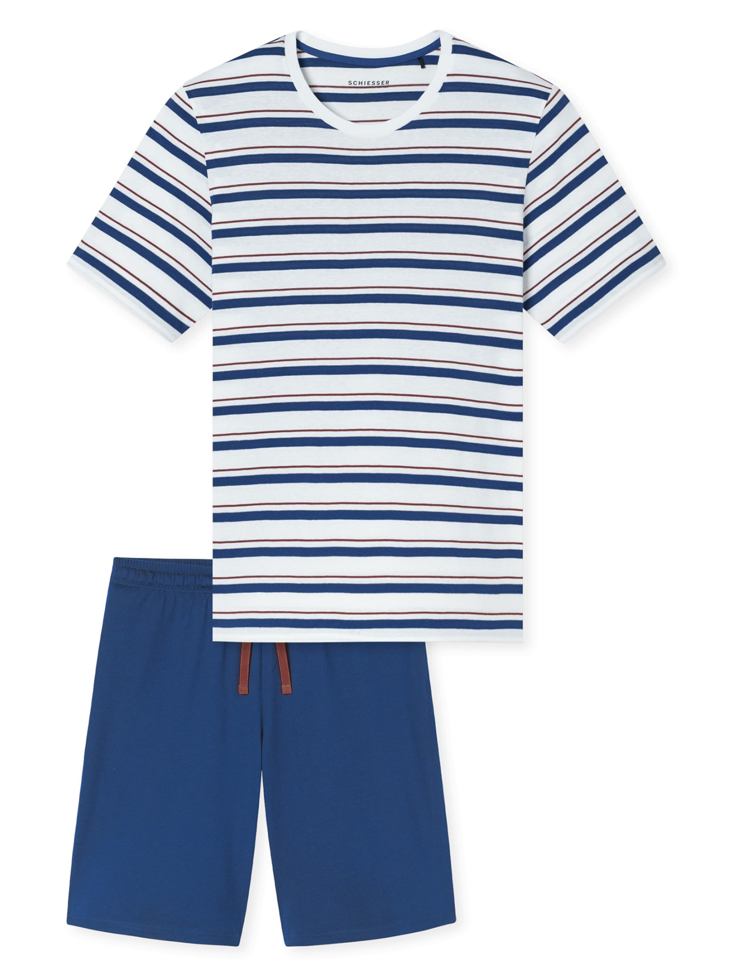 SCHIESSER Short Pajamas 'Casual Nightwear' in Blue: front