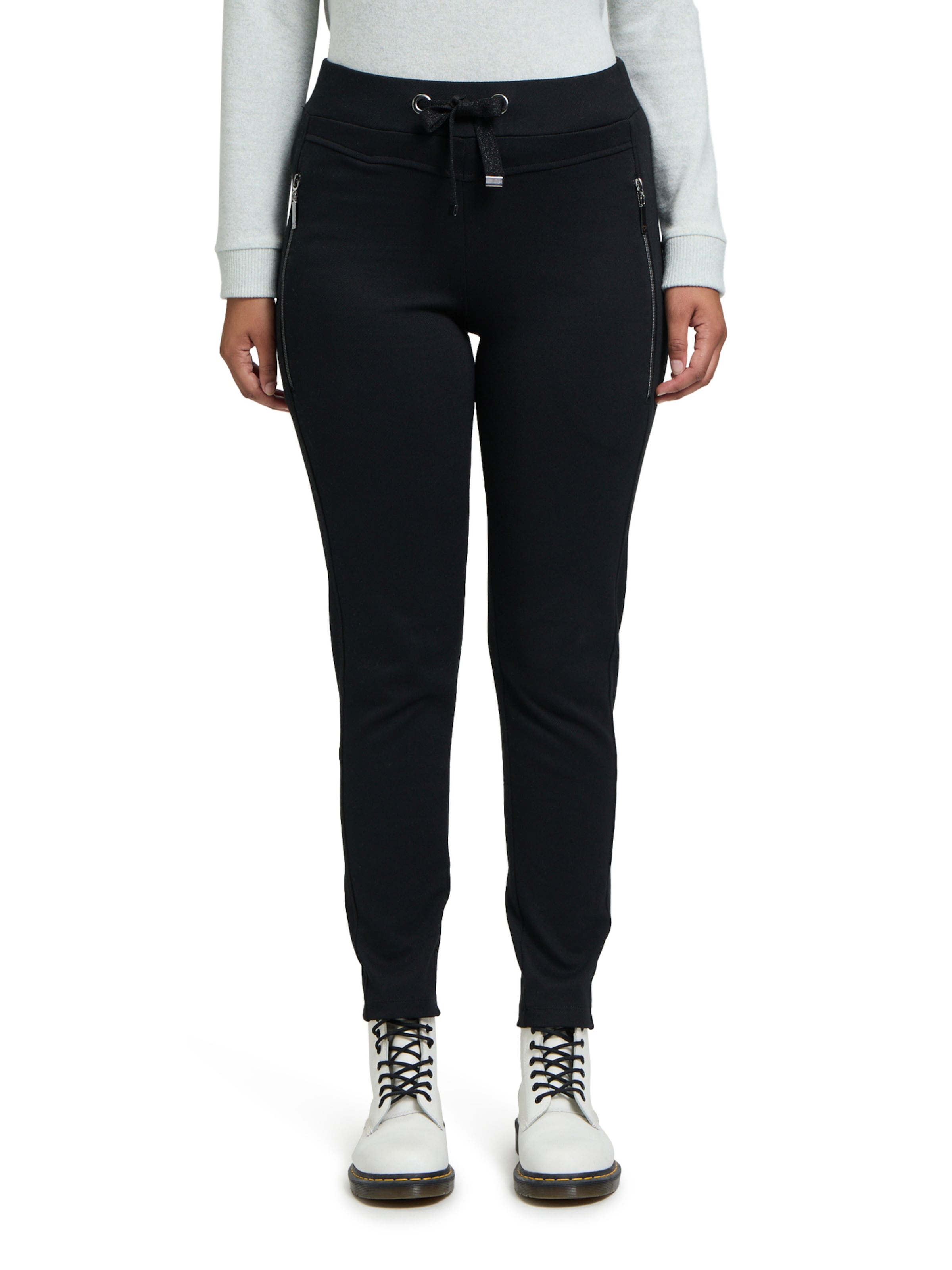 Cartoon Regular Pants in Black: front