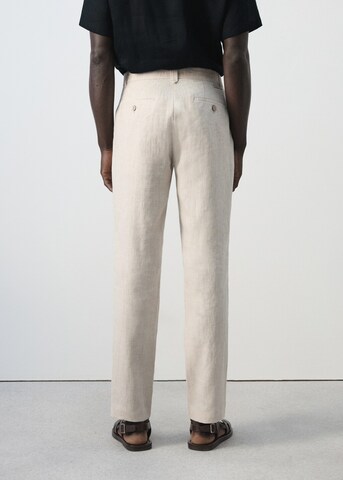 MANGO MAN Regular Chino Pants 'Oyster' in Beige