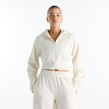 new balance Tussenjas 'Brushed Coastal Fleece Full Zip' in Beige: voorkant