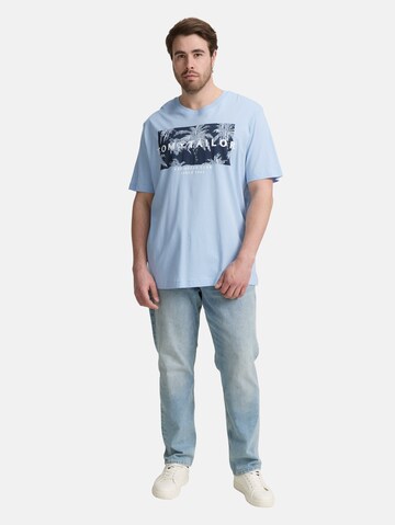 TOM TAILOR Men + T-Shirt in Blau