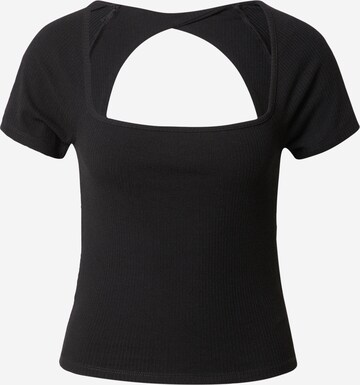 melns Gina Tricot T-Krekls 'Cindy': no priekšpuses
