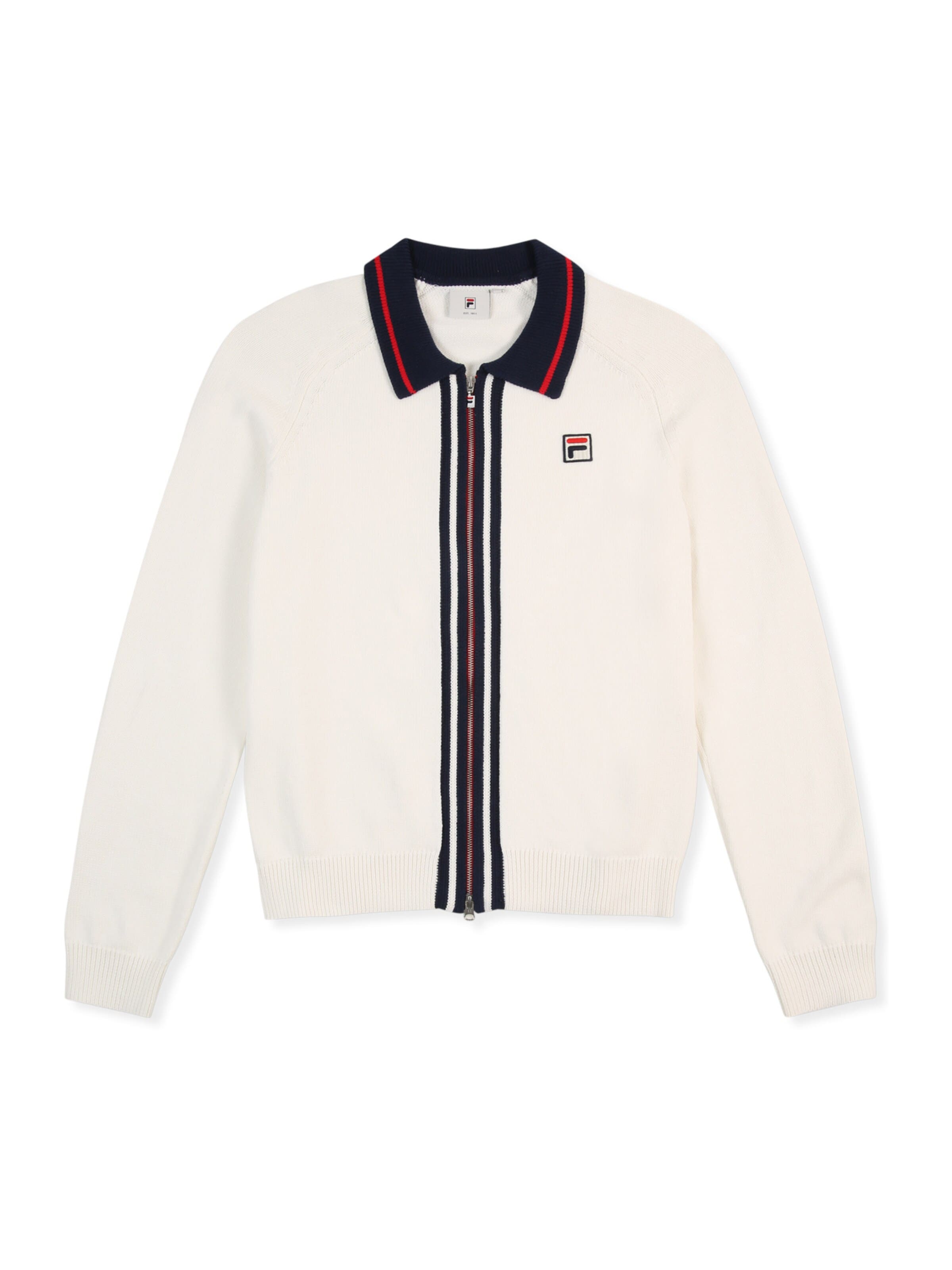 Giacchetta 'CARRAIA regular zip through knit cardigan' di FILA in bianco