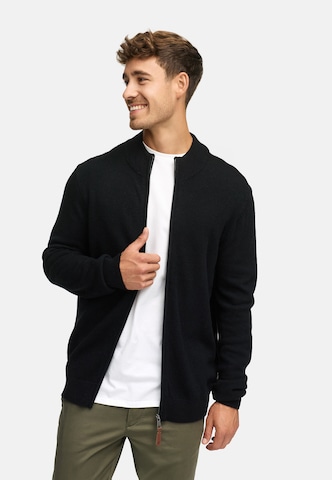 INDICODE JEANS Knit cardigan in Black: front
