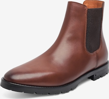 Henry Stevens Chelsea boots 'Wallace' in Brown: front
