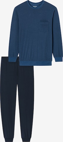 SCHIESSER Pajamas long 'Comfort Essentials' in Blue: front
