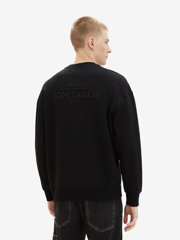 TOM TAILOR DENIM Sweatshirt i sort