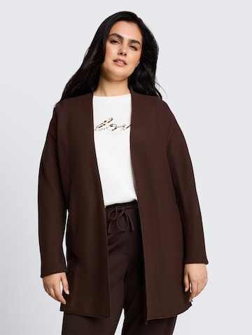 Tom Tailor Women + Вязаная кофта в Коричневый: спереди