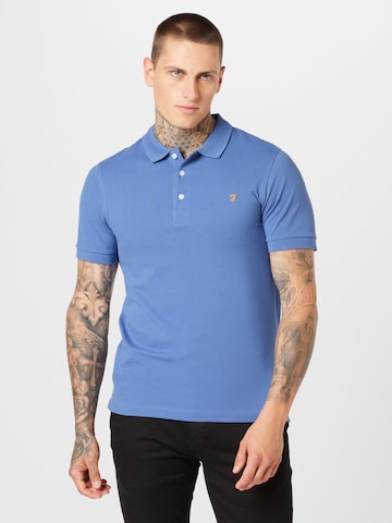 FARAH - Camisa 'BLANES' em azul: frente