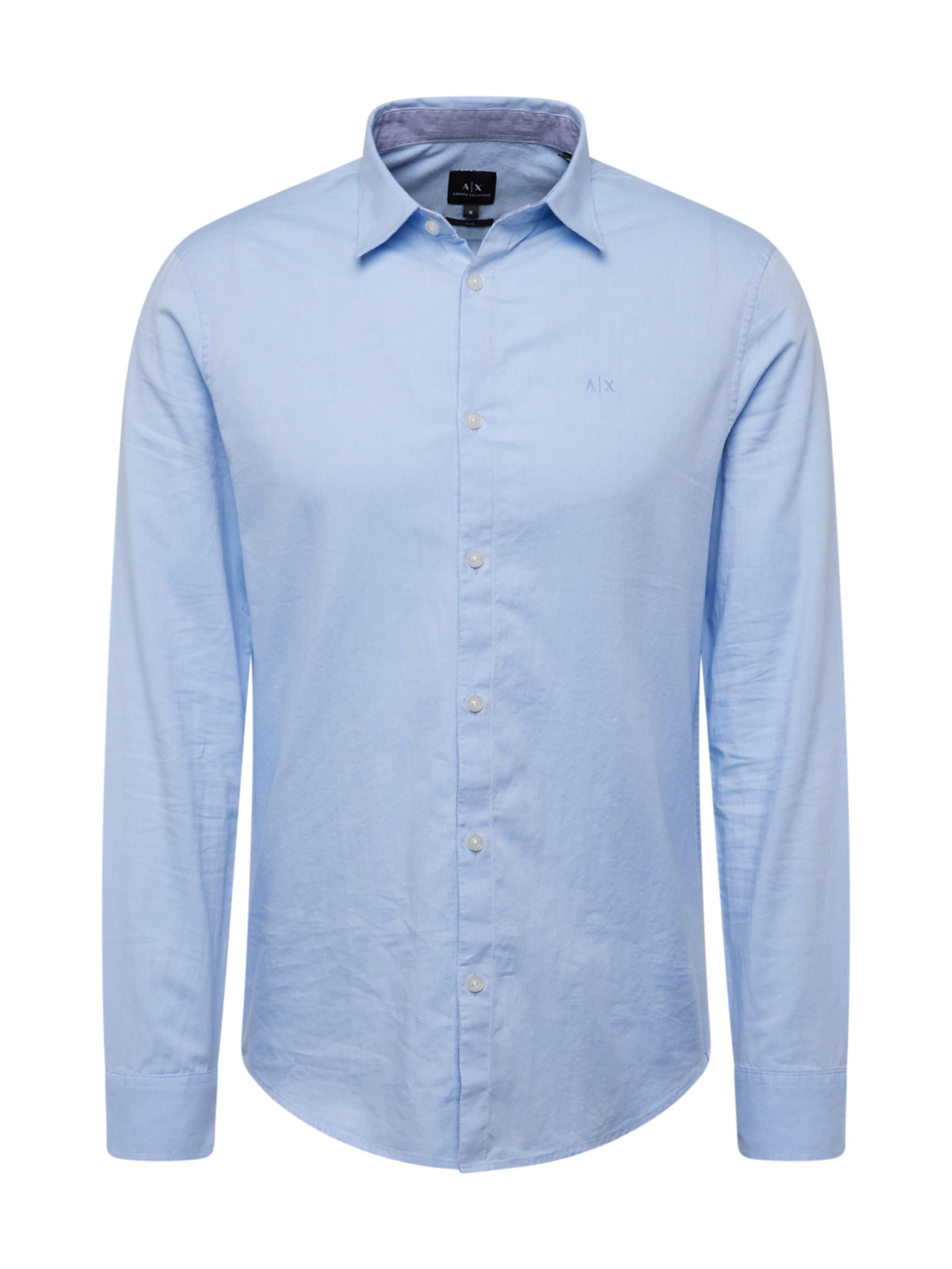 Slim fit Camicia business 'CAMICIA' di ARMANI EXCHANGE in blu: frontale