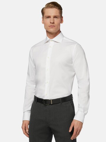 Boggi Milano Regular fit Button Up Shirt in White: front
