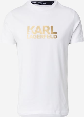 balta Karl Lagerfeld Marškinėliai: priekis