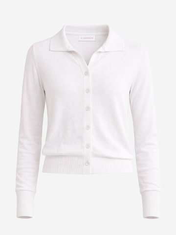 Il Lanificio Knit Cardigan in White: front