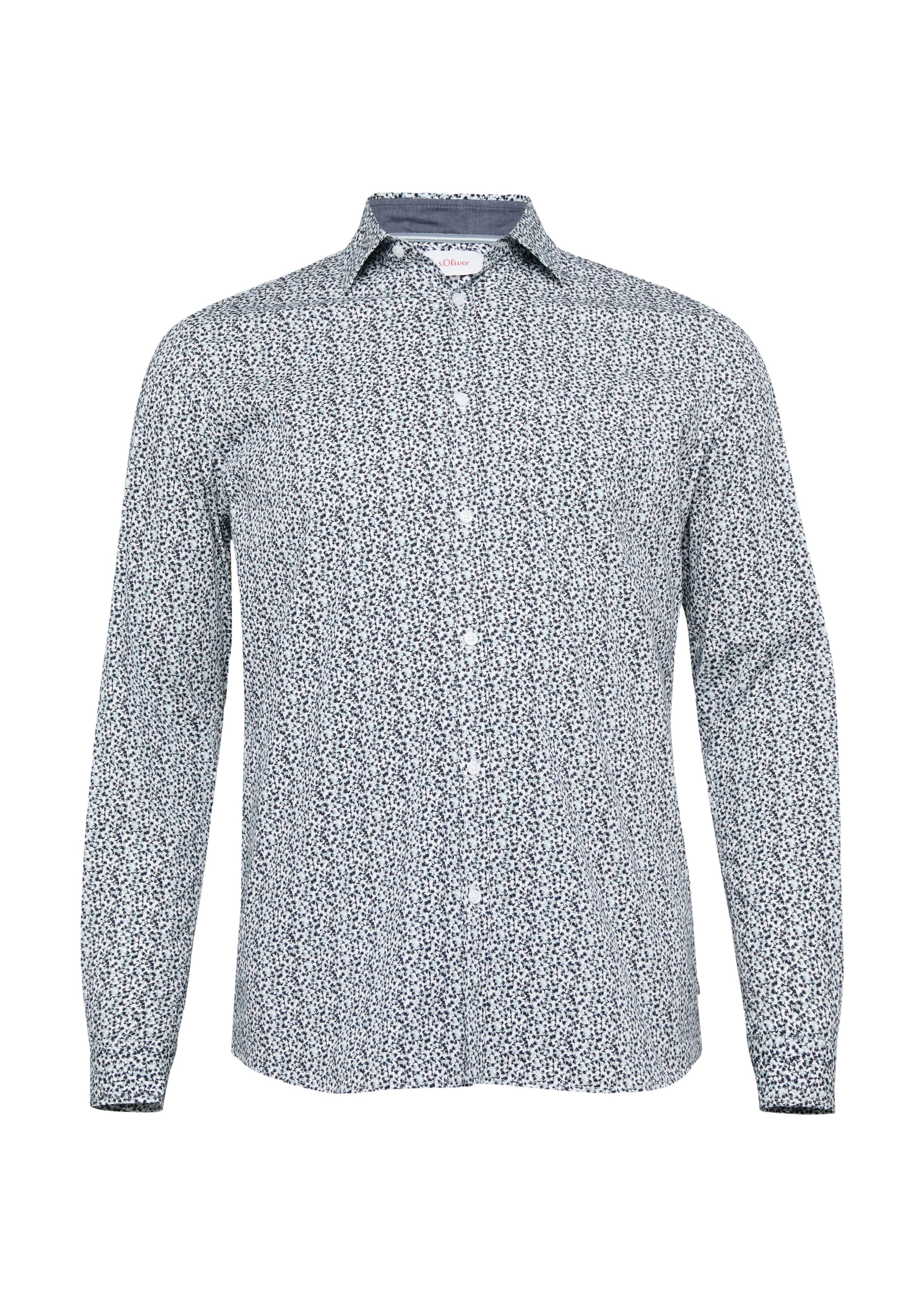 s.Oliver Men Big Sizes Slim Fit Hemd in Weiß: Vorderseite