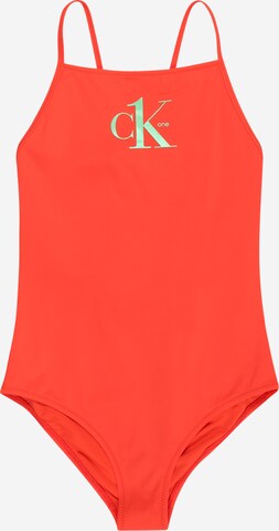 Maillot de bain Calvin Klein Swimwear en orange : devant