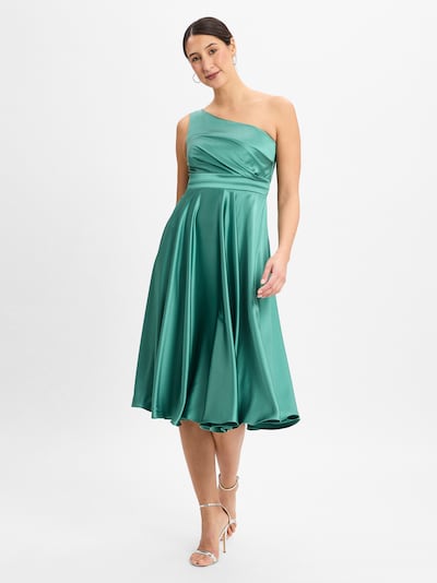 Marie Lund Cocktailjurk in de kleur Groen, Productweergave