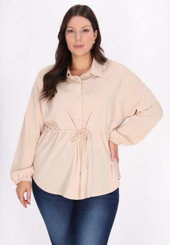 Usha - Blusa en beige: frente