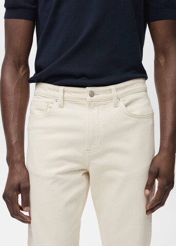 MANGO MAN Tapered Jeans 'Ben' in Beige