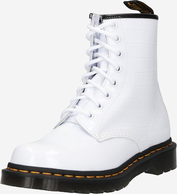 Dr. Martens Lace-Up Ankle Boots '1460' in White: front