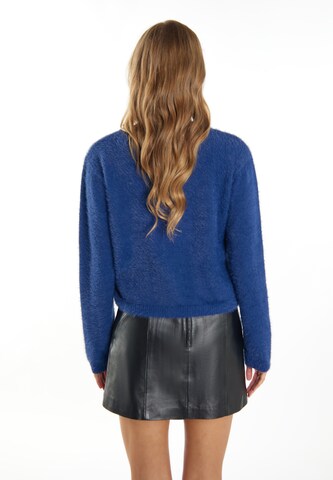 Pull-over 'Aleva' faina en bleu