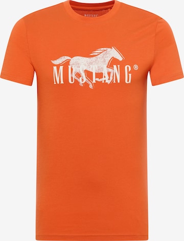 MUSTANG Tričko 'Austin' - Oranžová: predná strana
