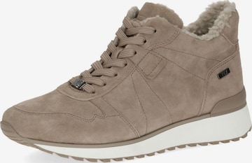 CAPRICE Sneakers hoog in Beige: voorkant