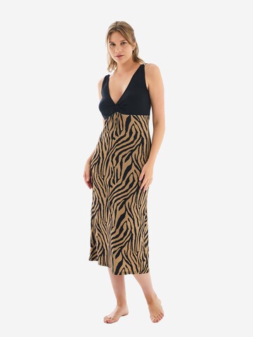 Goldenbay - Vestido en marrón: frente