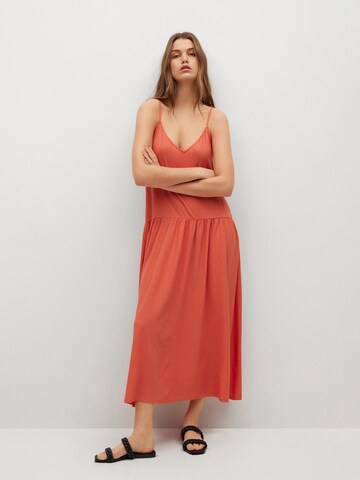 MANGO Letní šaty 'SALMA' – oranžová